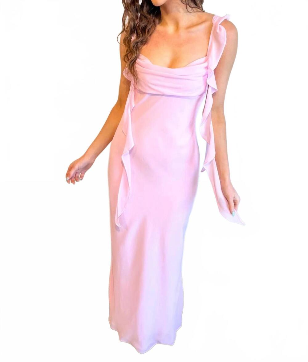 NEW COTTON CANDY LA the first bloom maxi dress in pink